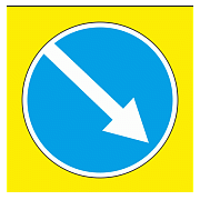 Светодиодный дорожный знак 4.2.1 Объезд препятствия справа (Тип 3)