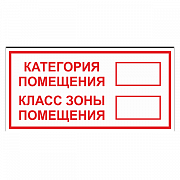 Табличка "Категория помещения" ТКП-01